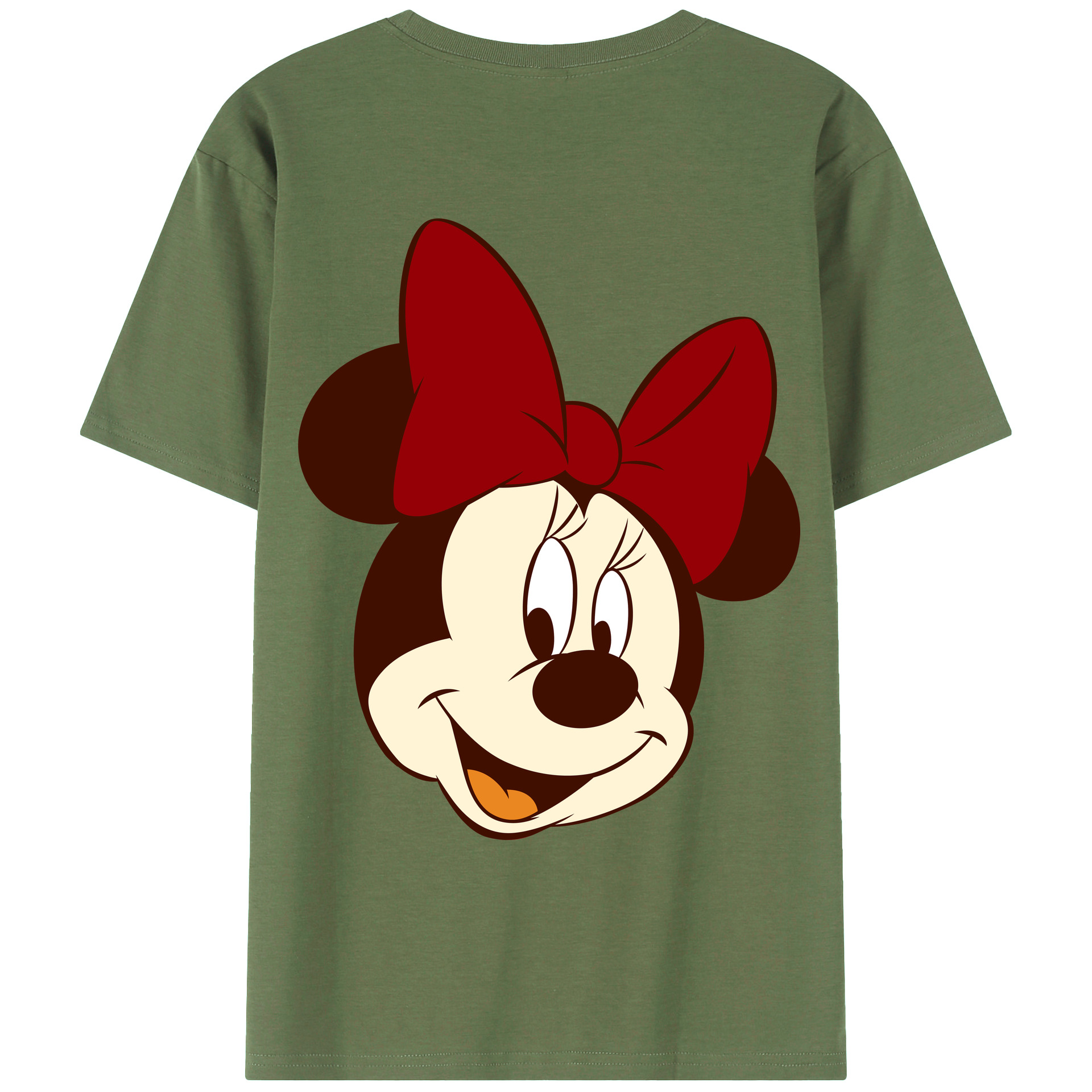 ミッキーマウス Mickey Mouse 綿100％ メンズ半袖Tシャツ（バックプリント） 通気性